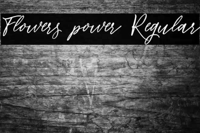 Flowers power Regular Fonte examples