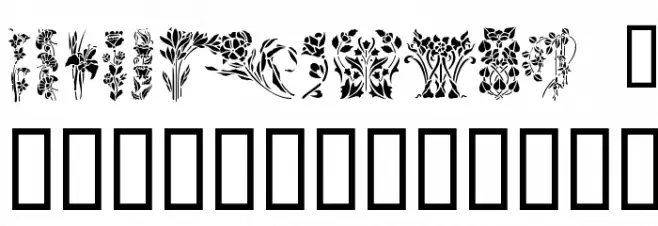 Flowers1 Шрифта ВЕРХНИЙ
