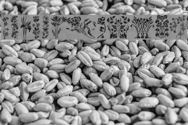 Flowers1 Font examples