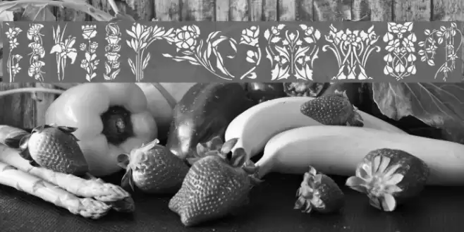 Flowers1 Font examples