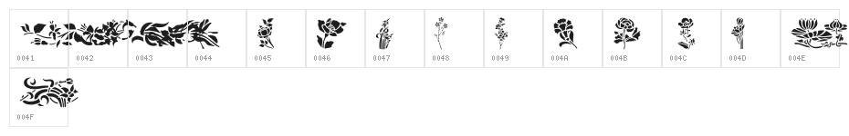 Flowers2 Character Map