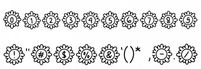 Flowery Regular Font OTHER CHARS