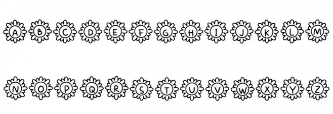 Flowery Regular Fonte MAIÚSCULAS