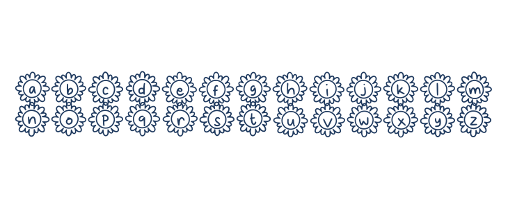 Flowery Regular Lowercase
