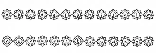 Flowery Regular Шрифта строчной