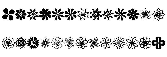 Flowery Font LOWERCASE