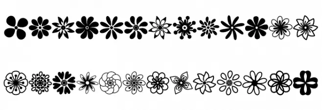 Flowery Caratteri MINUSCOLO
