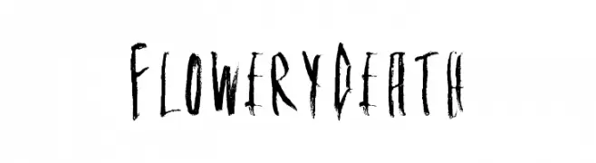 FloweryDeath  Frei Schriftart Herunterladen