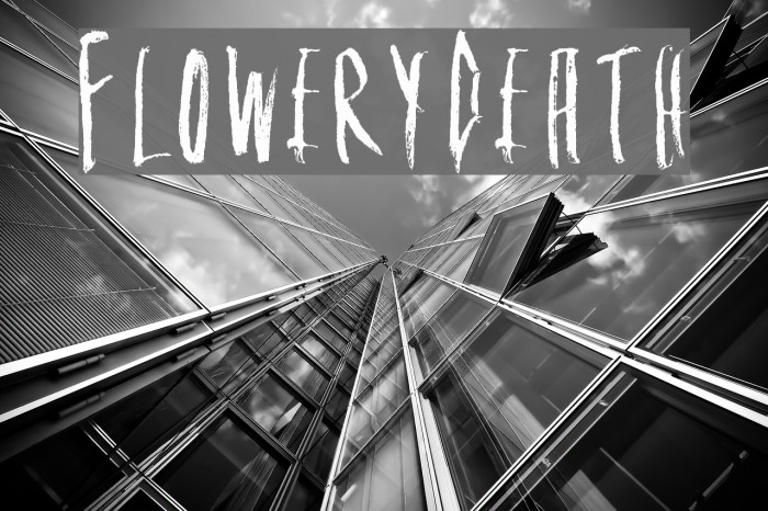 FloweryDeath Font examples