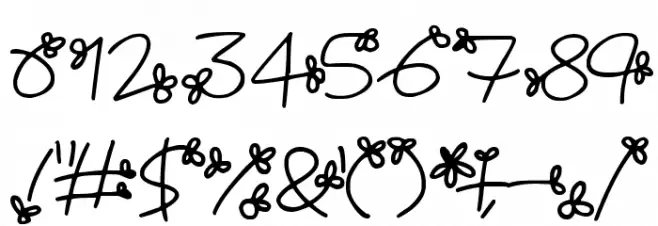 Flowing Flowers Font OTHER CHARS