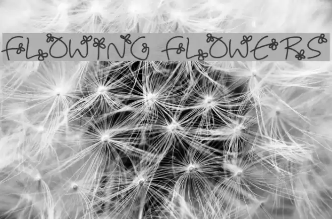Flowing Flowers Font examples