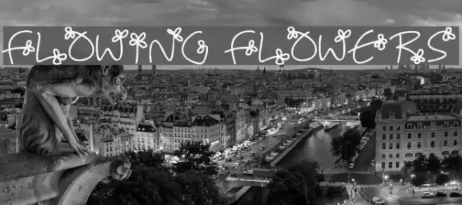 Flowing Flowers Font examples