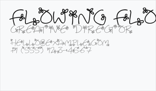 Flowing Flowers Business Card