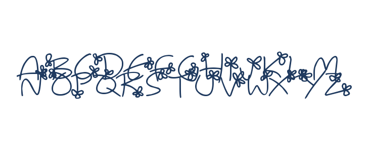 Flowing Flowers Lowercase