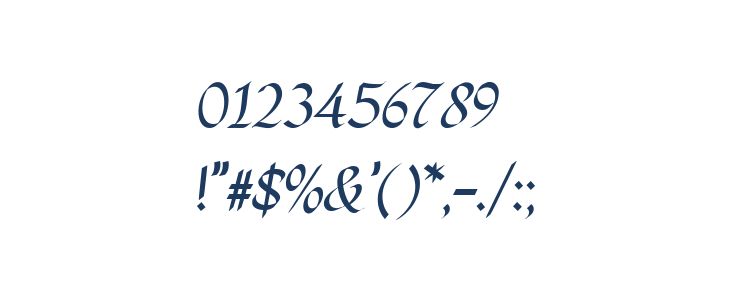 Flowing Romance Italic Other Characters