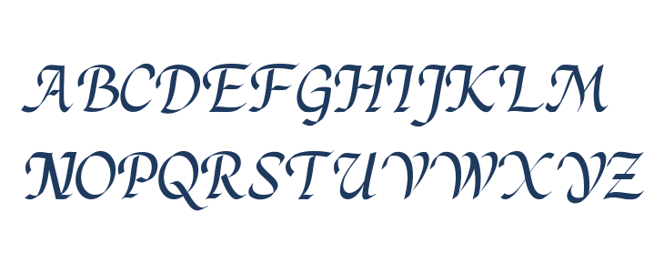 Flowing Romance Italic Uppercase