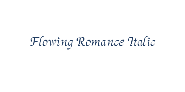 Flowing Romance Italic Logo