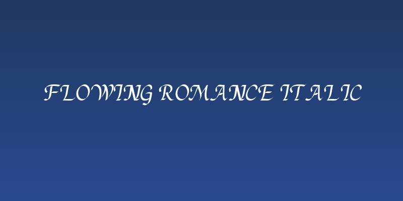 Flowing Romance Italic Social Header