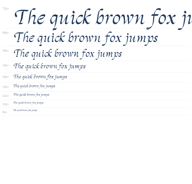 Flowing Romance Italic Waterfall