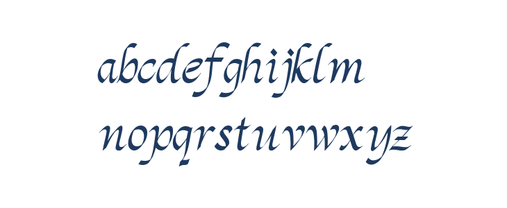 Flowing Romance Italic Lowercase