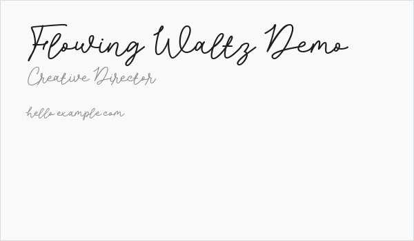 Flowing Waltz Demo Business Card