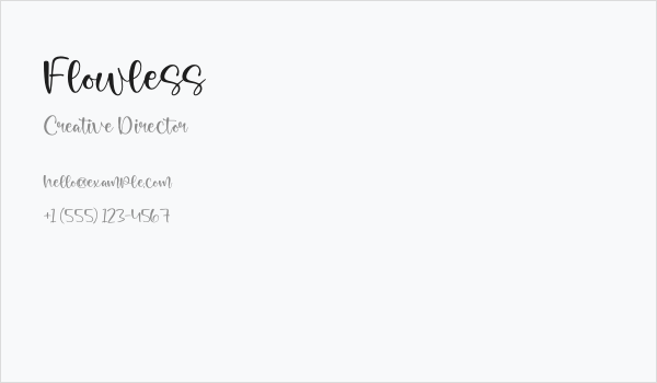 Flowless Business Card