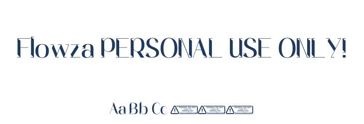 Flowza PERSONAL USE ONLY! Font Preview