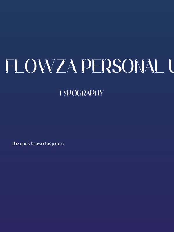 Flowza PERSONAL USE ONLY! Poster