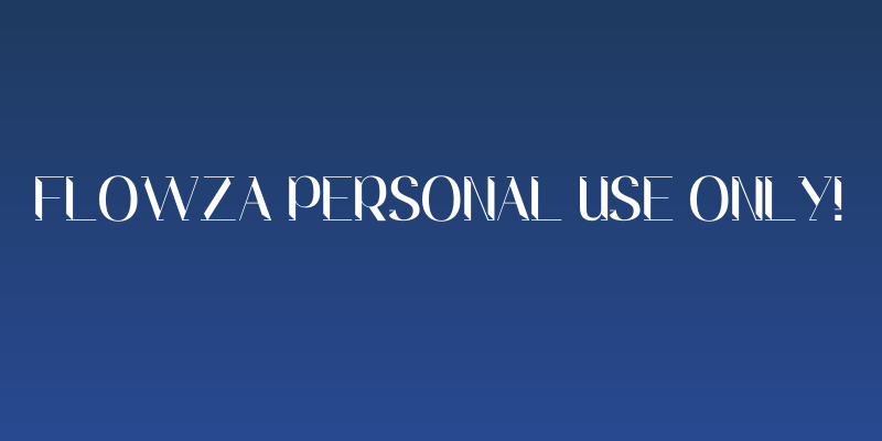 Flowza PERSONAL USE ONLY! Social Header