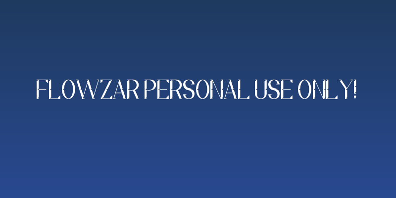 Flowzar PERSONAL USE ONLY! Social Header