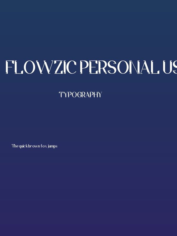 Flowzic PERSONAL USE ONLY! Poster