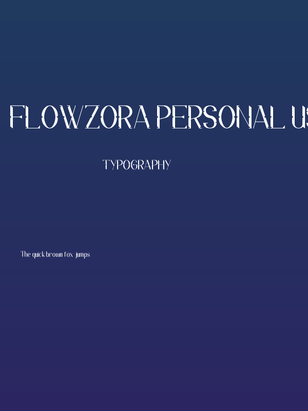 Flowzora PERSONAL USE ONLY! Poster