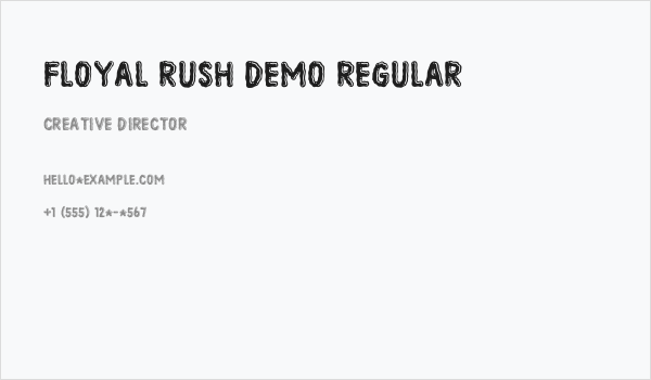 Floyal Rush DEMO Regular Business Card