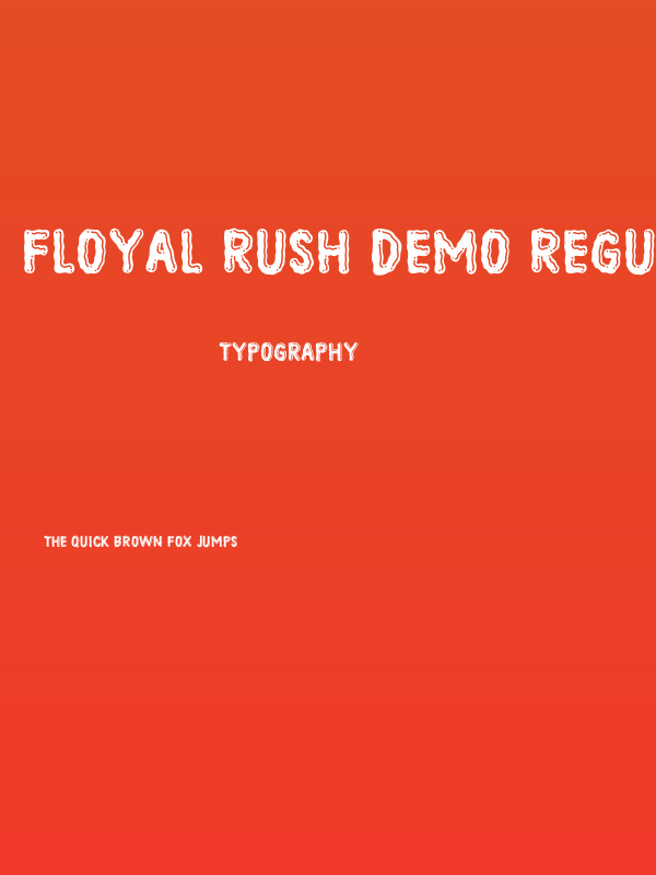 Floyal Rush DEMO Regular Poster