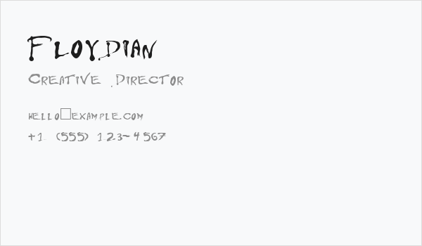 Floydian Business Card
