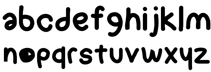 Flubber Font LOWERCASE