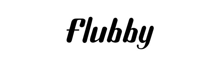 Flubby  フリーフォントのダウンロード