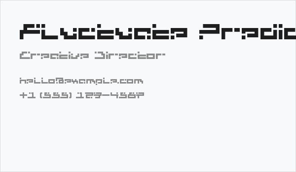 Fluctuate Prediction Regular Business Card