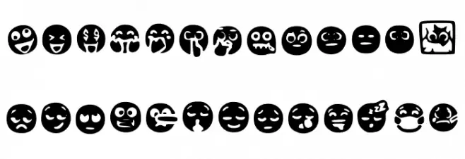 Fluent Emojis 133 Regular Polices MAJUSCULES