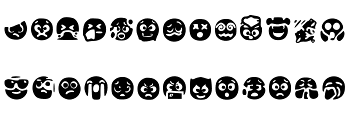 Fluent Emojis 133 Regular Font LOWERCASE