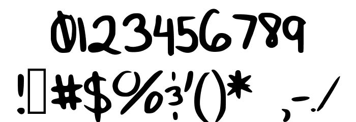 FluffleMuffleHand Font OTHER CHARS