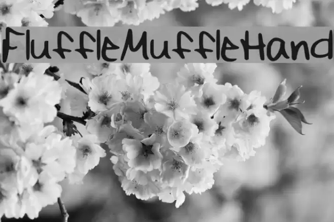 FluffleMuffleHand Font examples