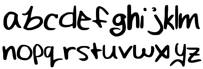FluffleMuffleHand Font LOWERCASE