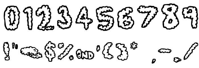 Fluffy Clouds Font OTHER CHARS