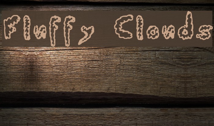 Fluffy Clouds Font examples