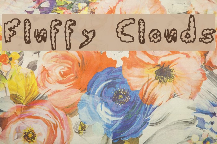 Fluffy Clouds Font examples
