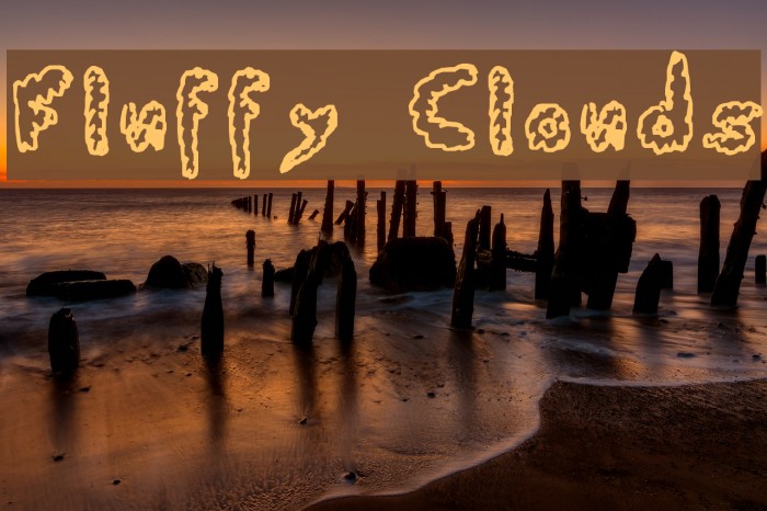 Fluffy Clouds Font examples
