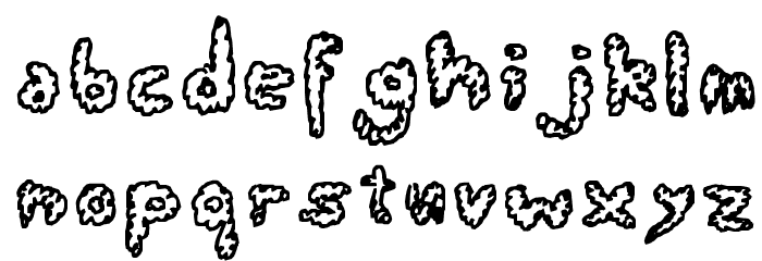 Fluffy Clouds Font LOWERCASE