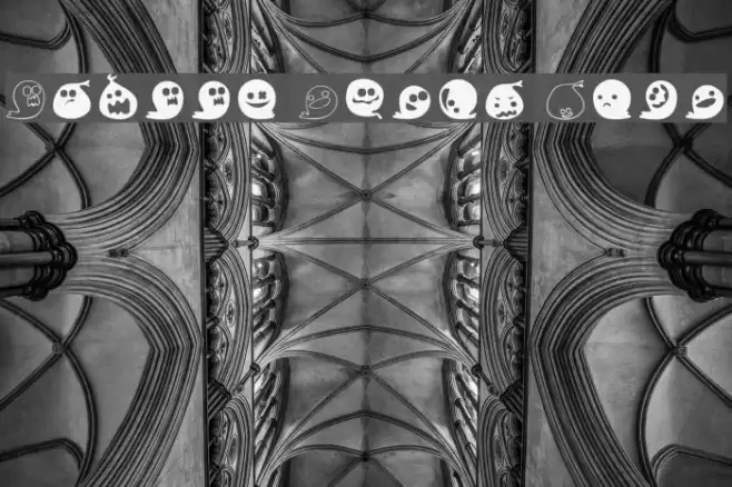 Fluffy Ghost Ding Fonte examples