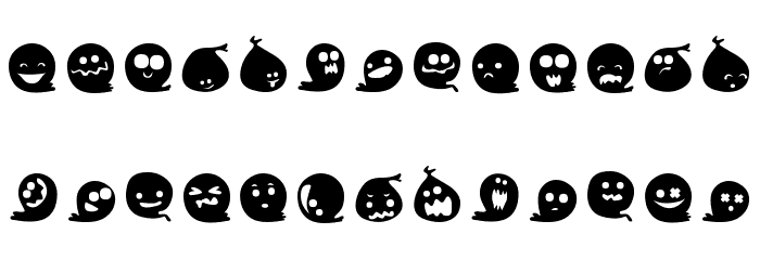 Fluffy Ghost Ding Fonte MINÚSCULAS